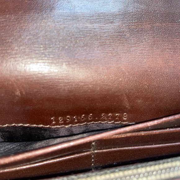 Authentic GUCCI GG Monogram Bamboo Brown/Gold Canvas Bifold Wallet 129166-2778 - Picture 14 of 14